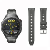 Sneezy Huawei Watch GT5 Pro 46mm İle Uyumlu Spor Silikon Metal Tokalı Soft Saat Kordonu  Koyu Gri thumbnail 10