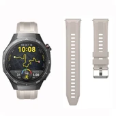 Sneezy Huawei Watch GT5 Pro 46mm İle Uyumlu Spor Silikon Metal Tokalı Soft Saat Kordonu  Starlight thumbnail 10