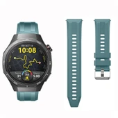 Sneezy Huawei Watch GT5 Pro 46mm İle Uyumlu Spor Silikon Metal Tokalı Soft Saat Kordonu  Mavi thumbnail 10