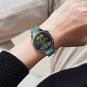 Sneezy Huawei Watch GT5 Pro 46mm İle Uyumlu Spor Silikon Metal Tokalı Soft Saat Kordonu  Mavi thumbnail 6