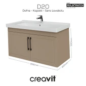 D20 100 Cm Kapaklı Lavabo Dolabı Dafne Lake thumbnail 1