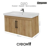 D20 100 Cm Kapaklı Lavabo Dolabı Everest Melamin thumbnail 1