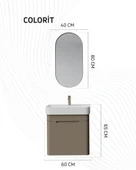 Colorit Kapaklı Lavabo Dolabı 60 cm Nil Yeşili thumbnail 3