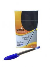 Umix Tükenmez Kalem Tri-ball 1.0 Mavi 50li - 2