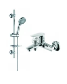 Creavit SH425 Aria 5 Fonksiyonlu Sürgülü El Duş Seti ve SO2500 Solo Banyo Armatürü Krom thumbnail 1