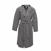 Karaca Home Berlin K. Gri Relax Hooeded %100 Pamuk Bornoz XS/S thumbnail 3