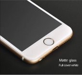 Joyroom Alen Matte Full Cam  iPhone 7-8 Temperli Cam Ekran Koruyucu Beyaz - 3