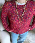 Deep Rock Kırmızı Renk Geçişli Kazak Standart Beden thumbnail 2