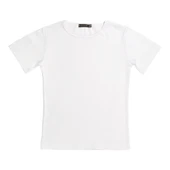 Kafkame Fitilli Kadın Tshirt Beyaz S - XL 3 ADET - 1