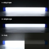 Powermaster T530 32Cm 40W Çubuk Portatif LED Işıldak Şarjlı Tüp Lamba 1200Mah thumbnail 2