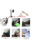 Mıknatıslı Kapı Stoper Ayaklı Metal Tutucu Çarpma Önleyici Durdurucu  Vidalı Tampon Krom 1 Adet thumbnail 2