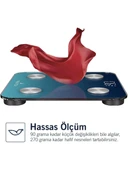 Nautica BT600 Pilli Bluetooth Vücut Analizli Yağ Kas Su Ölçer Hassas Akıllı Tartı Baskül Navy Mavi thumbnail 4