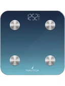 Nautica BT600 Pilli Bluetooth Vücut Analizli Yağ Kas Su Ölçer Hassas Akıllı Tartı Baskül Navy Mavi thumbnail 1
