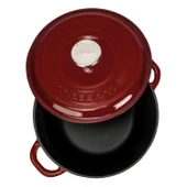 Lava Döküm Yuvarlak Tencere Döküm Demir Kapak New Heritage Serisi Çap(Ø)26cm.-Bordo thumbnail 3