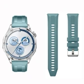 Sneezy Huawei Watch GT5 46mm İle Uyumlu Spor Silikon Metal Tokalı Soft Saat Kordonu  Mavi thumbnail 4