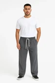 Erkek Fitilli Kadife Cepli Buggy Pantolon Oversize Rahat Kalıp - Füme thumbnail 1