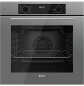 Ferre Flowart QBL63CPR-SS208-D079 7 Prog. Dijital Turbo Ankastre Set - Gri - 2