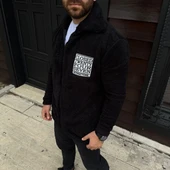 Erkek Polar Fermuarlı Sweatshirt – Kapüşonsuz, Cepli, Yumuşak Dokulu, Oversize Rahat Kalıp, Kışlık Sıcak Tutan Fermuarlı thumbnail 4