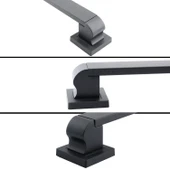 Sürgülü Kapı Çekme Kolu Tutma Kulpu Kulbu Çelik Dış Kapı Tutamağı Kol Siyah 60 Cm thumbnail 3