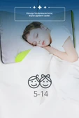 2 Adet Gold serisi klimalı çocuk yastığı,aloe vera kumaşlı cilt dostu ortopedik Visco parçacıklı yastık yıkanabilir kılıflı 1200 gr thumbnail 4