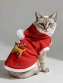 Buddy Kapşonlu Yılbaşı Kedi Sweatshirt Noel thumbnail 6