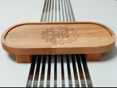 22x11 Cm Ayaklı Oval, Motif Desenli, Baharatlık Takımı, Baharat, Yağdanlık Altlığı, - 2