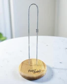 28cm Kağıt Havluluk, Peçetelik Tutucu, Metalik Renk Telli, Ahşap Standlı Paper Towel - 3