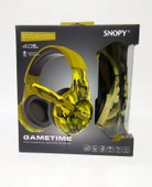 Snopy SN-8800 Kamuflas Desenli Bilgisayar ve Telefon uyumlu Kulak Üstü Mikrofonlu Kulaklık 3,5mm - 6