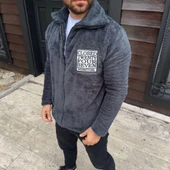 MDB Erkek Polar Fermuarlı weatshirt – Kapüşonsuz, Cepli, Yumuşak Dokulu, Oversize Rahat Kalıp, Kışlık ıcak Tutan Fermuar thumbnail 4