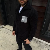 MDB Erkek Polar Fermuarlı weatshirt – Kapüşonsuz, Cepli, Yumuşak Dokulu, Oversize Rahat Kalıp, Kışlık ıcak Tutan Fermuar thumbnail 4