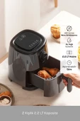 Smart Cook 60 Dakikaya Kadar Zaman Ayarlı Compact Airfryer Space Grey 2 Kişilik - 2