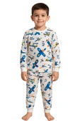 Time To FLY Beyaz Desenli Çocuk Pijama Takımı thumbnail 1