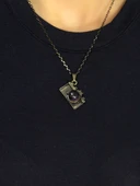 Doğal Taş Ametist Doğal Taşlı Fotograf Makinesi Modelli Antik Kadın Kolye euk42amt thumbnail 3