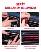 Tüm Araçlara Uyumlu, Evrensel U-Şekilli Araba Klima Çıkışı Dekoratif Yumuşak Şerit Aksesuarları thumbnail 4