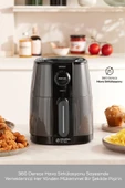 Smart Cook 60 Dakikaya Kadar Zaman Ayarlı Compact Airfryer Space Grey 2 Kişilik - 5