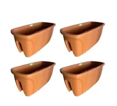 SY-5710 Opal Balkon Küpeşte Saksı 15 Litre Kiremit 4 Adet thumbnail 1