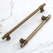 Mobilya Mutfak Çekmece Dolap Kulpu Kulbu Kulpları Eskitme Antik Sarı Metal 192 mm-19.2 cm thumbnail 2