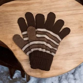 Kışlık Erkek Çocuk Eldiveni Kahverengi 4-8 Yaş thumbnail 1