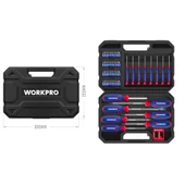 WORKPRO WP200518 56 Parça CR-V Manyetik Profesyonel Tornavida & Bits Uç Seti - 3