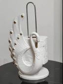 Kuğu Desenli Tuvalet Kağıdı Tutucu, Banyo Aksesuarı, Banyo Düzenleyici - 3