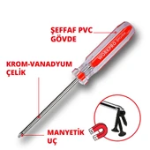 WORKPRO WP200533 7 Parça CR-V Manyetik Profesyonel Tornavida Seti thumbnail 3