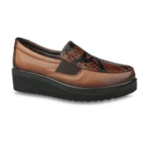 Ceyo 0730 Kadın Hakiki Deri Feta Topuk Anatomik Ayakkabı - 3