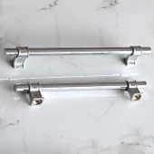 Mobilya Çekmece Mutfak Dolabı Dolap Kulpları Kulbu Krom Düz Metal Kulp Kulpu 128 mm thumbnail 5