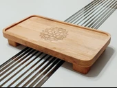 22x11 Cm Ayaklı Dikdörtgen Ahşap, Motif Desenli, Yağdanlık, Şişe, Mutfak Altlığı Ve Düzenleyici - 3