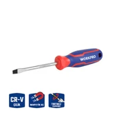 WORKPRO WP221016 5.5x100mm CR-V Manyetik Profesyonel Düz Tornavida - 1