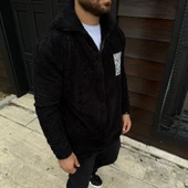 MDB Erkek Polar Fermuarlı weatshirt – Kapüşonsuz, Cepli, Yumuşak Dokulu, Oversize Rahat Kalıp, Kışlık ıcak Tutan Fermuar thumbnail 2