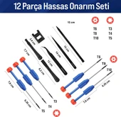WORKPRO WP200531 12 Parça CR-V Elektronikçi Hassas Profesyonel Onarım Seti - 2