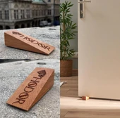 2 Adet Ahşap Kapı Stoperi Kapı Tutucu Takoz Durdurucu Hodor Yazılı Kaymaz Keçeli - 2