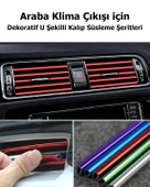 Tüm Araçlara Uyumlu, Evrensel U-Şekilli Araba Klima Çıkışı Dekoratif Yumuşak Şerit Aksesuarları thumbnail 1