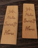 2 Adet Ahşap Kapı Stoperi Kapı Takoz Durdurucu Home Sweet Home Evim Güzel Evim Yazılı - 3